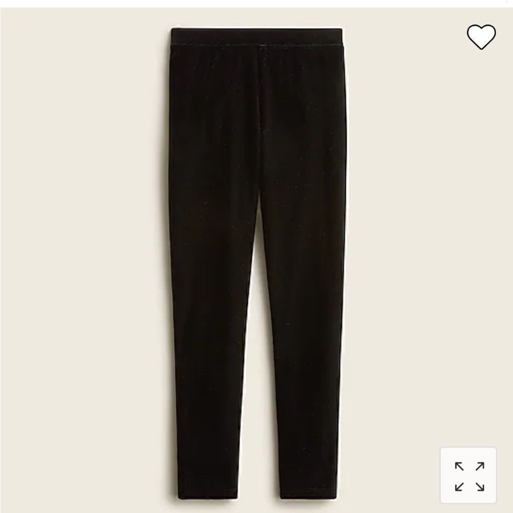 NEW J.Crew Crewcuts Girls’ Stretch Velvet Black Leggings Size 14 Sold Out Online